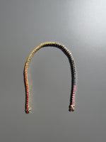 18K Solid Gold 3.43 CT Rainbow Sapphire Tennis Bracelet