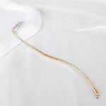 14K Solid Gold 7.75 CT Round Cut Yellow Sapphire Tennis Bracelet