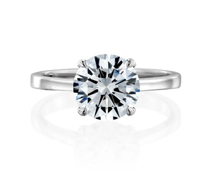 14K 2.5ct Lab Grown Diamond Round Brilliant Cut Solitaire Engagement Ring