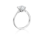 18K Solid Gold 3ct Round Brilliant Lab Grown Diamond in Classic 4 Prong Solitaire Engagement - Side View | Riyanika Jewels