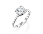 14K 2.5ct Lab Grown Diamond Round Brilliant Cut Solitaire Engagement Ring