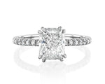 18K Solid Gold 3.25 Ct Natural Diamond Radiant Cut Engagement Ring