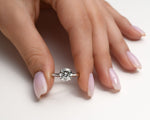 18K Solid Gold Natural Diamond 4 Prongs Solitaire Engagement Ring - Close Up | Riyanika Jewels