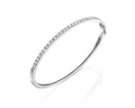 18K Solid Gold Natural Diamond Bangle Bracelet - Close Up | Riyanika Jewels