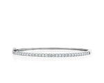 14K Solid Gold Natural Diamond Bangle Bracelet