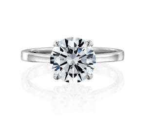 14K 2ct Lab Grown Diamond Round Cut Solitaire Engagement Ring