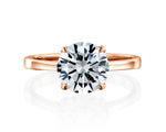18K Solid Gold 2 Ct Solitaire Natural Diamond Engagement Ring
