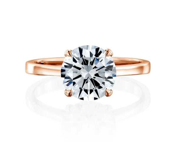 14K 2ct Lab Grown Diamond Round Cut Solitaire Engagement Ring