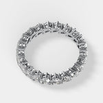 18K Solid Gold 2.75CT Pear Cut Lab Grown Diamonds Eternity Band | Multi Pear Diamond - Alternate Angle | Riyanika Jewels