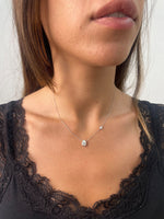 18K Solid Gold Pear Diamond Pendant Necklace - Detail | Riyanika Jewels