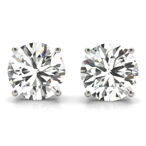 14K 1ct Lab Grown Diamond Solitaire Stud Earrings