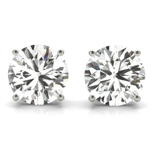 14K 1ct Natural Diamond Solitaire Stud Earrings