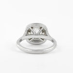 14K 3.5ct Natural Diamond Round Cut Side Stone Engagement Ring