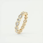 14K 1.7ct Lab Grown Diamond Round Cut Bezel Eternity Band