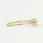 18K Solid Gold 1.50 CT Lab Grown Diamond East West Marquise Cut Half Bezel Engagement - Alternate Angle | Riyanika Jewels