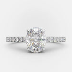 14K 2.5ct Natural Diamond Oval Cut Solitaire Engagement Ring