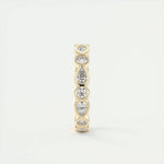 14K 1.7ct Lab Grown Diamond Round Cut Bezel Eternity Band
