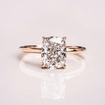 14K 3ct Lab Grown Diamond Cushion Cut Solitaire Engagement Ring