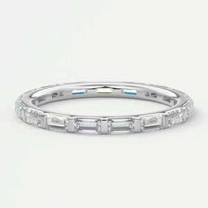 14K 2.38ct Natural Diamond Baguette Cut Eternity Band