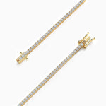 14K Solid Gold Lab Grown Diamond Dainty Tennis Bracelet – 2.00mm Stackable Design for Women