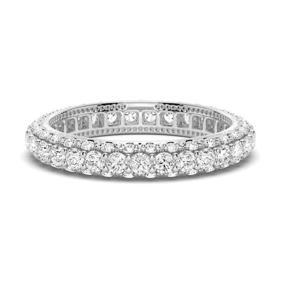 18K Solid Gold Micro Pave Natural Diamond Eternity Band
