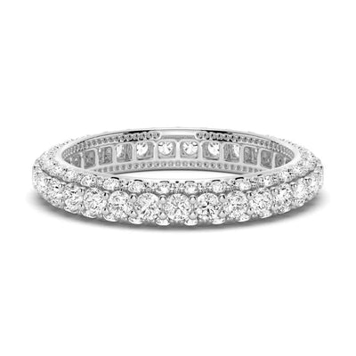 14K Natural Diamond Pave Eternity Band