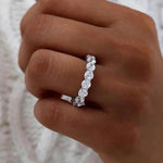 14K 0.85ct Lab Grown Diamond Round Cut Eternity Band