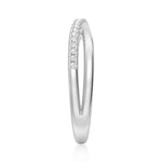 18K Solid Gold Natural Diamond Round Cut Twisted Infinity Half Eternity Band - Close Up | Riyanika Jewels