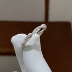18k Solid Gold Round Cut Lab Grown Diamond Wedding Band - Twisted Infinity Wedding Band - Alternate Angle | Riyanika Jewels