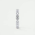 14K Natural Diamond Round Cut Bezel Eternity Band