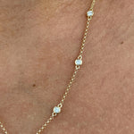18K Solid Gold Marquise Lab Grown Diamond Round Cluster Pendant Necklace - View 8 | Riyanika Jewels