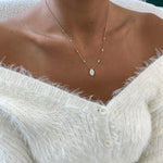 18K Solid Gold Round & Marquise Lab Grown Diamond Cluster Pendant Necklace - View 6 | Riyanika Jewels