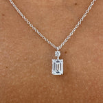 14K Lab Grown Diamond Round Cut Pendant Necklace