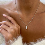 14K Emerald Round Cut Pendant Necklace