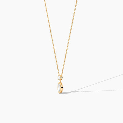 18k Solid Gold Natural Marquise Cut Drop Necklaces For Women | Riyanika Jewels