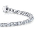 18K Solid Gold 2 Ct Lab Grown Diamond Tennis Bracelet - Detail | Riyanika Jewels