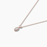 18k Solid Gold Lab Grown Marquise Cut Drop Necklaces For Women - Close Up | Riyanika Jewels