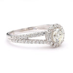 18K Solid Gold Round Lab Grown Diamond 1.15 Carat Engagement Ring - Close Up | Riyanika Jewels