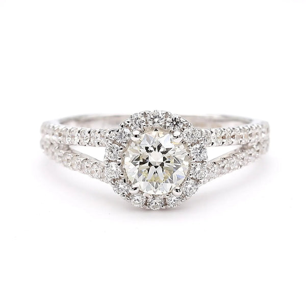 14K 1.15ct Lab Grown Diamond Round Cut Engagement Ring