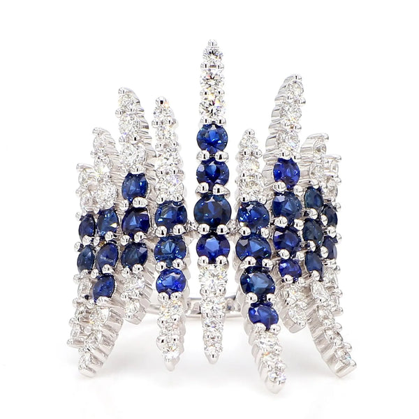 14K 3.55ct Lab Grown Diamond Round Cut Cocktail Ring