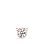 18K Solid Gold 1.00 CTW Natural Diamond Bezel-Set Solitaire Pendant - Detail | Riyanika Jewels