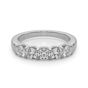 18K Solid Gold 0.50 CT Natural Diamond U-Prong Ring