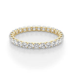 18K Solid Gold Natural Diamond U-Prong Eternity Band