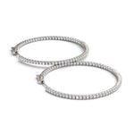 14K 1.5ct Lab Grown Diamond Hoop Earrings