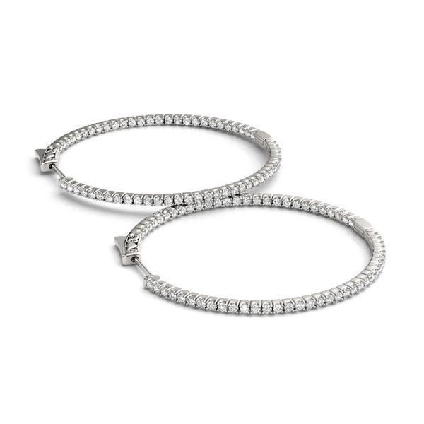 14K 1.5ct Lab Grown Diamond Hoop Earrings