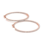 14K 1.5ct Lab Grown Diamond Hoop Earrings