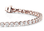 18K Solid Gold 2ct Lab Grown Diamond Tennis Bracelet - Close Up | Riyanika Jewels