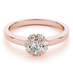 18K Solid Gold 0.25 CTW Natural Diamond Fleur de Diamant Bloom Ring - Close Up | Riyanika Jewels