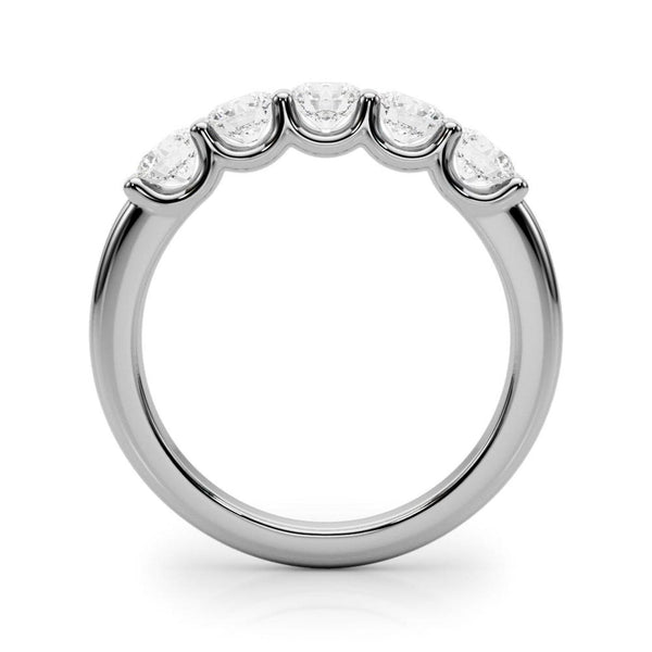 18K Solid Gold 0.50 CT Lab Grown Diamond U-Prong Ring - Side View | Riyanika Jewels