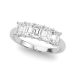 18K Solid Gold 1.00 CTW 5-Stone Lab Grown Diamond Band - Close Up | Riyanika Jewels